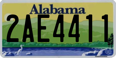 AL license plate 2AE4411