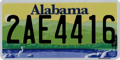AL license plate 2AE4416
