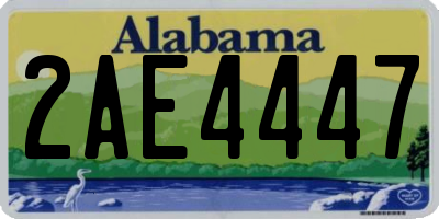 AL license plate 2AE4447