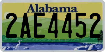 AL license plate 2AE4452