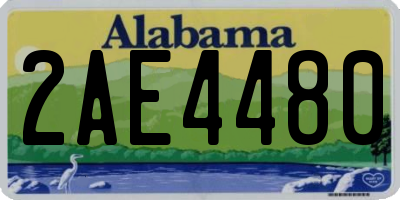 AL license plate 2AE4480