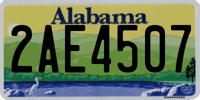 AL license plate 2AE4507
