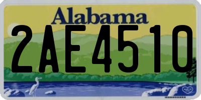 AL license plate 2AE4510