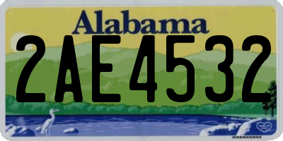 AL license plate 2AE4532