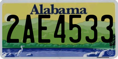 AL license plate 2AE4533