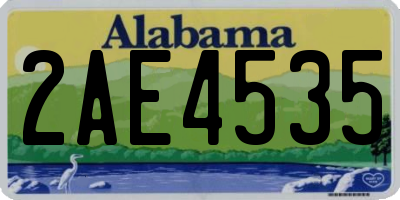 AL license plate 2AE4535