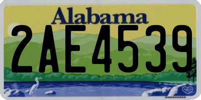 AL license plate 2AE4539