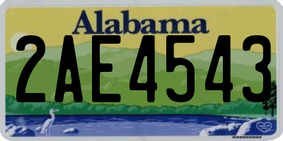 AL license plate 2AE4543