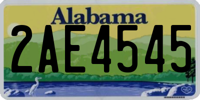 AL license plate 2AE4545