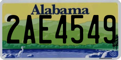 AL license plate 2AE4549