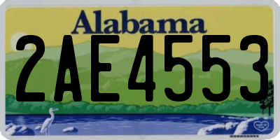 AL license plate 2AE4553