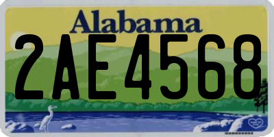 AL license plate 2AE4568
