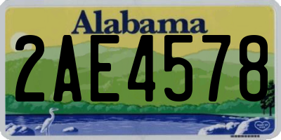 AL license plate 2AE4578
