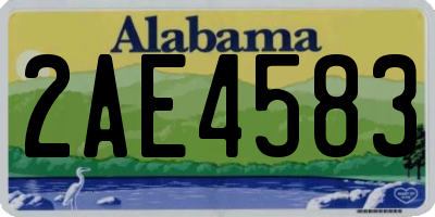 AL license plate 2AE4583