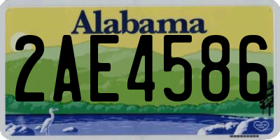 AL license plate 2AE4586