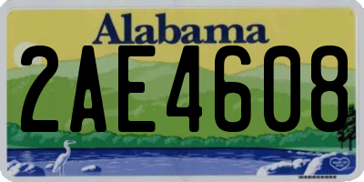 AL license plate 2AE4608