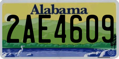 AL license plate 2AE4609