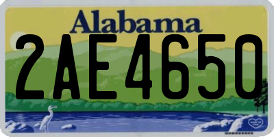AL license plate 2AE4650