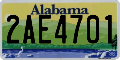 AL license plate 2AE4701