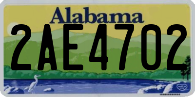 AL license plate 2AE4702