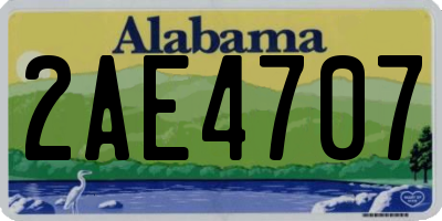 AL license plate 2AE4707