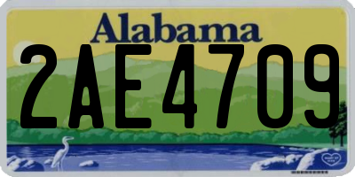 AL license plate 2AE4709