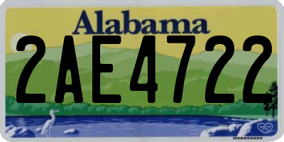 AL license plate 2AE4722