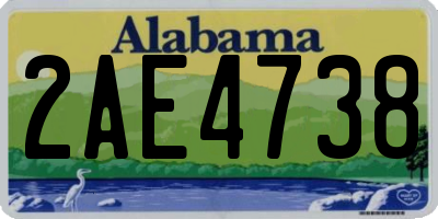 AL license plate 2AE4738