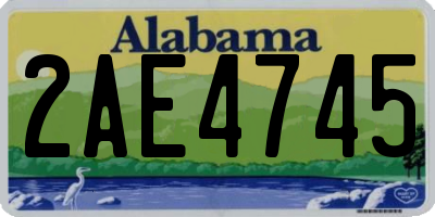 AL license plate 2AE4745