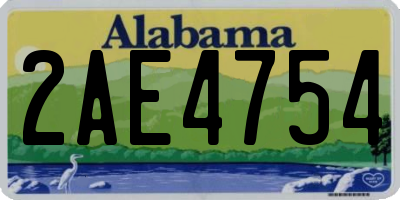 AL license plate 2AE4754