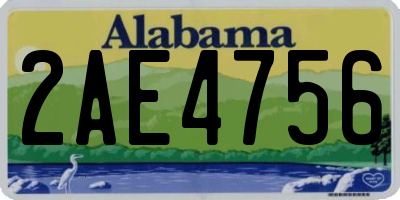 AL license plate 2AE4756