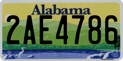 AL license plate 2AE4786