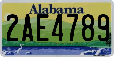 AL license plate 2AE4789