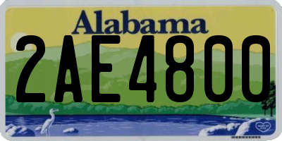 AL license plate 2AE4800