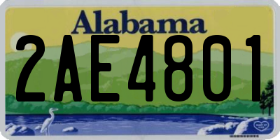 AL license plate 2AE4801