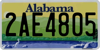 AL license plate 2AE4805