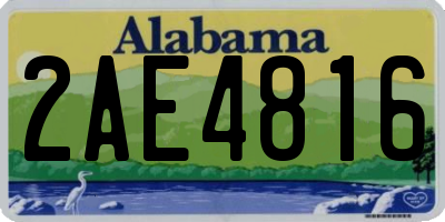 AL license plate 2AE4816