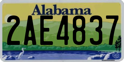 AL license plate 2AE4837