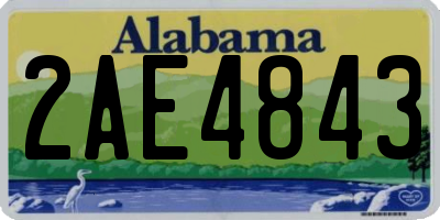 AL license plate 2AE4843