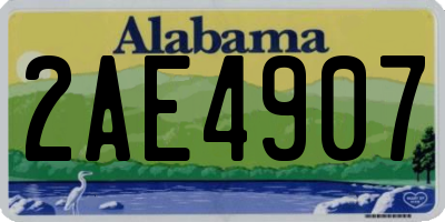 AL license plate 2AE4907