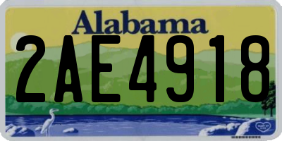 AL license plate 2AE4918