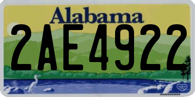 AL license plate 2AE4922