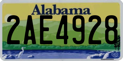 AL license plate 2AE4928