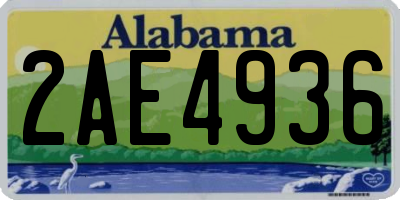 AL license plate 2AE4936