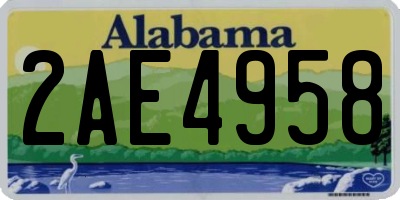 AL license plate 2AE4958