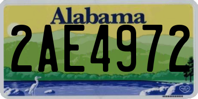 AL license plate 2AE4972