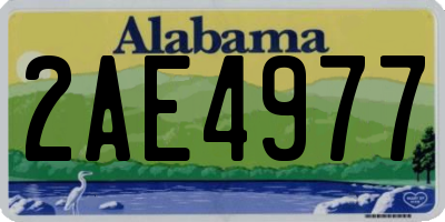 AL license plate 2AE4977