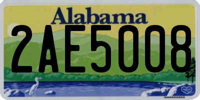 AL license plate 2AE5008
