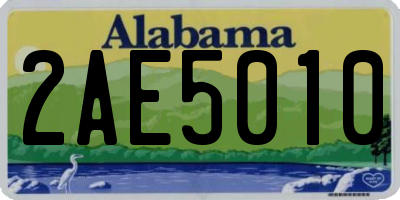 AL license plate 2AE5010