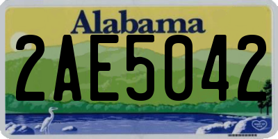 AL license plate 2AE5042